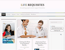 Tablet Screenshot of liferequisites.com